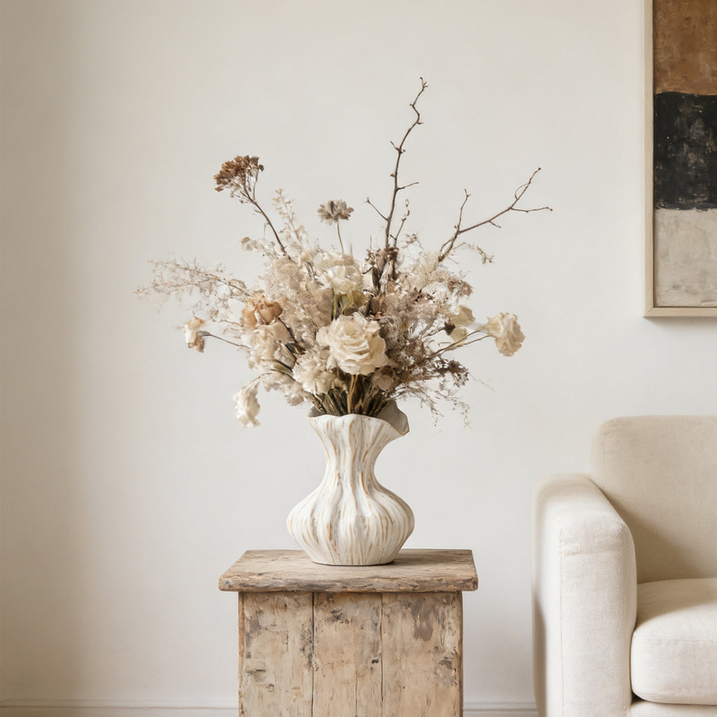 Creative White Ceramic Vase  Minimalist Decor
