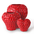 Strawberry-Shaped Ceramic Vase