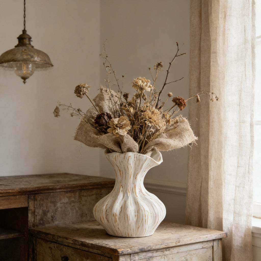 Creative White Ceramic Vase  Minimalist Decor