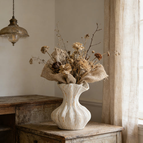 Creative White Ceramic Vase  Minimalist Decor