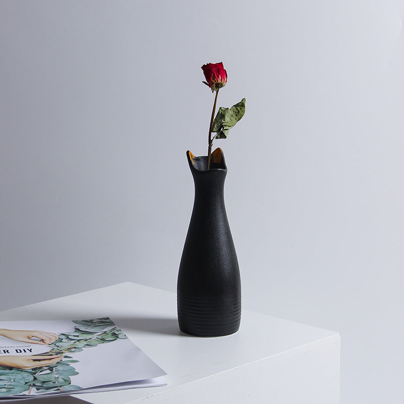 Creative, Minimalist, Small Ceramic Cat Vase