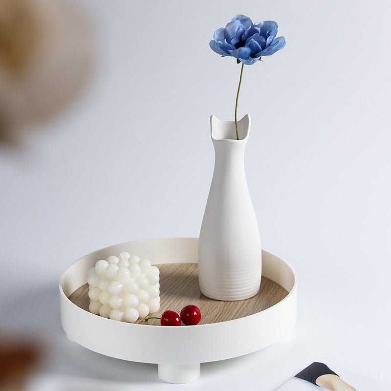 Creative, Minimalist, Small Ceramic Cat Vase